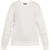 Faina Sweatshirt prata / branco / branco pérola