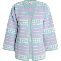 IZIA Casaco de malha azul / menta / rosa / branco