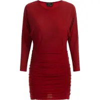 Faina Vestido vermelho escuro