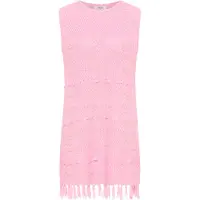 Usha Vestido de malha rosa claro