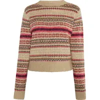 Usha Pullover 'Rakata' bege escuro / castanho / vermelho / preto