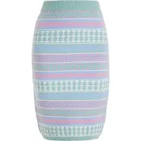 IZIA Saia azul / menta / rosa / branco