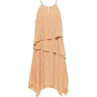 IZIA Vestido de verão nude / laranja