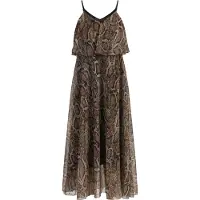 Faina Vestido de verão bege / castanho / preto
