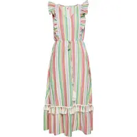 IZIA Vestido de verão conhaque / amarelo / lavanda / rosa claro
