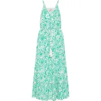 IZIA Vestido de verão verde / branco