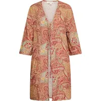 Usha Kimono bege / vermelho