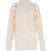 Faina Pullover ouro / branco lã