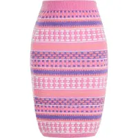 IZIA Saia azul / coral / rosa / branco