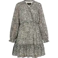 Faina Vestido de verão ouro / preto / branco