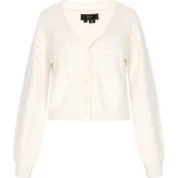 Faina Casaco de malha branco natural