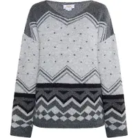 Usha Pullover 'Rakata' cinzento / cinzento claro / cinzento escuro