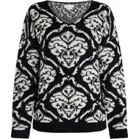 Usha Pullover 'Sivene' preto / branco