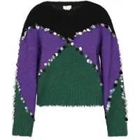 IZIA Pullover abe / azul-violeta / preto / prata