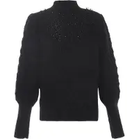 Faina Pullover preto / branco pérola