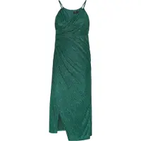 Faina Vestido de festa verde / verde escuro