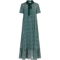 Faina Vestido esmeralda / offwhite