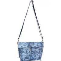 Faina Mala de ombro marinho / azul céu / branco
