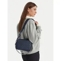Michael Kors para mulher. 32S5SYTC5V Bolsa de ombro média Bryant com logótipo da marinha (OSFA), Casual, Lona, Marinho