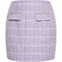 Faina Saia lavanda / branco lã