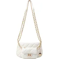 Faina Mala de ombro ouro / branco