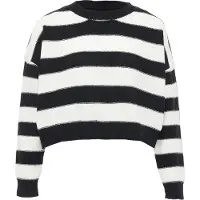 Faina Pullover preto / branco lã