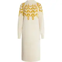 Usha Vestido de malha 'Lurea' creme / amarelo dourado