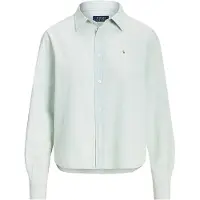 Ralph Lauren para mulher. 211891420001 Camisa boxy cortada verde (S), Casual, Algodão, Manga comprida
