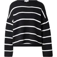 s.Oliver Pullover preto / branco