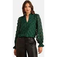 Love & roses Blusa verde escuro