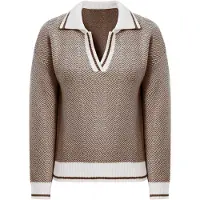 Imily Bela Pullover castanho escuro / branco
