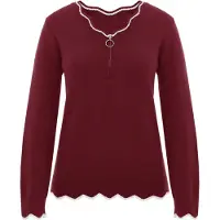 Imily Bela Pullover borgonha / branco
