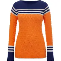 Imily Bela Pullover estuque / marinho / laranja