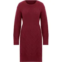 Imily Bela Vestido de malha borgonha