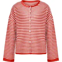 Imily Bela Casaco de malha vermelho / branco