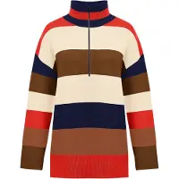 Imily Bela Pullover bege / marinho / azul escuro / vermelho