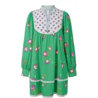 Imily Bela Vestido cinzento claro / fúcsia / branco