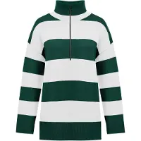 Imily Bela Pullover verde escuro / branco