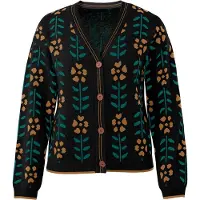 Imily Bela Casaco de malha jade / laranja / preto