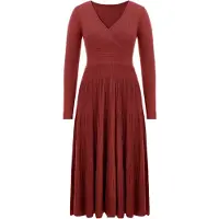Imily Bela Vestido de malha borgonha