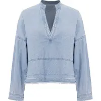 Imily Bela Blusa azul claro