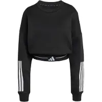 Adidas Moletom Hyperglam 3 Stripes Cropped Crewneck