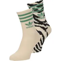Adidas Meias x FARM Rio Crew Socks 2 Pairs mulheres - Bege - XS