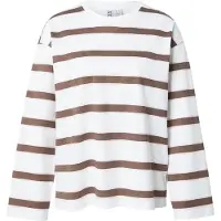 Pieces Camisa 'PCMila' castanho / cor-de-rosa / branco