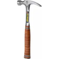 Estwing E16S Straight Claw Hammer EWEE16S Stacked Leather Grip, martelo de carpinteiro 454 gramas