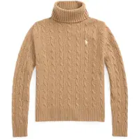 Ralph Lauren para mulher. 211888686006 Camisola de caxemira e lã bege (L), Casual, Manga comprida