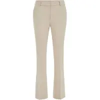 We fashion Calças com vincos creme