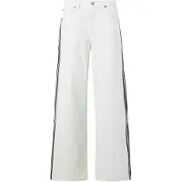Adidas Calças Jeans FIREBIRD TRACK PANT DENIM mulheres - Branco - US 30 / 30