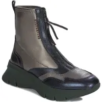 Hispanitas para mulher. CHI243628 Botins desportivos em pele bronze (39), Couro, 3 a 5cm, Zíper, Casual