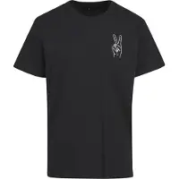 Mister tee Camisa 'Peace Sign' preto / branco